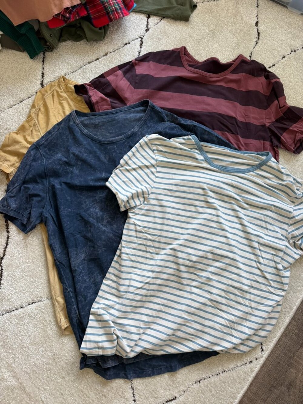 Lululemon Men’s T-Shirt Bundle XL | 4 Performance Tees Striped Solid